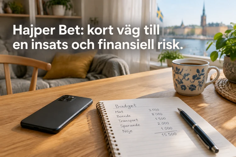 Hajper Bet: kort väg till en insats och finansiell risk