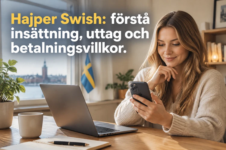 Hajper Swish: förstå insättning, uttag och betalningsvillkor